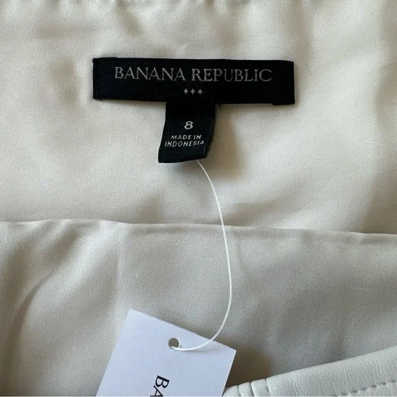 NEW Banana Republic Vegan Leather Bustier Size 8 Cream - Picture 7 of 9
